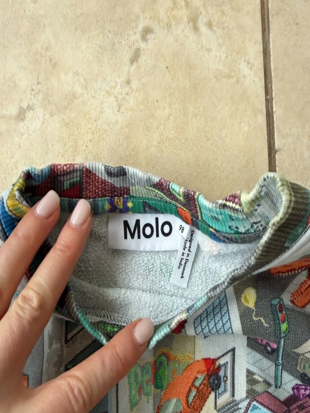 Molo City Scene Illustrated Print Top | Size 98 (~3Y) | Designed in Denmark - Picture 4 of 4